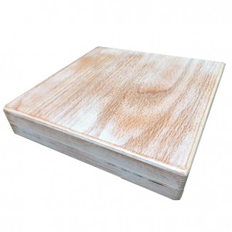 30" Square Distressed Wood Plank Table Top